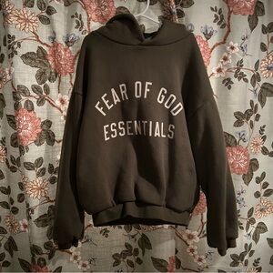 Fear of God Essentials Green Youth Hoodie